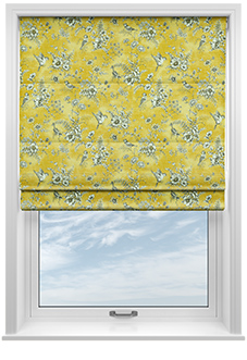 Finch Toile, Buttercup - Roman Blind
